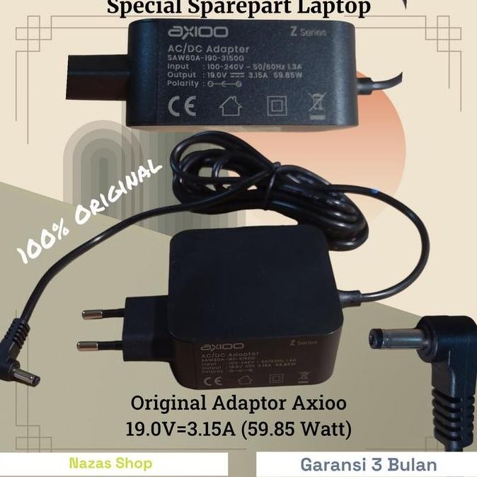 Adaptor Charger Axioo Mybook Z Series Z6,Z6 Metal,Z10 Metal 19.0V 3.15A 59.85W Original
