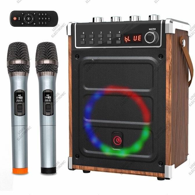 Speaker Portable Aktif Yamada YMD-69BT + 2Mic Wireless TWS System
