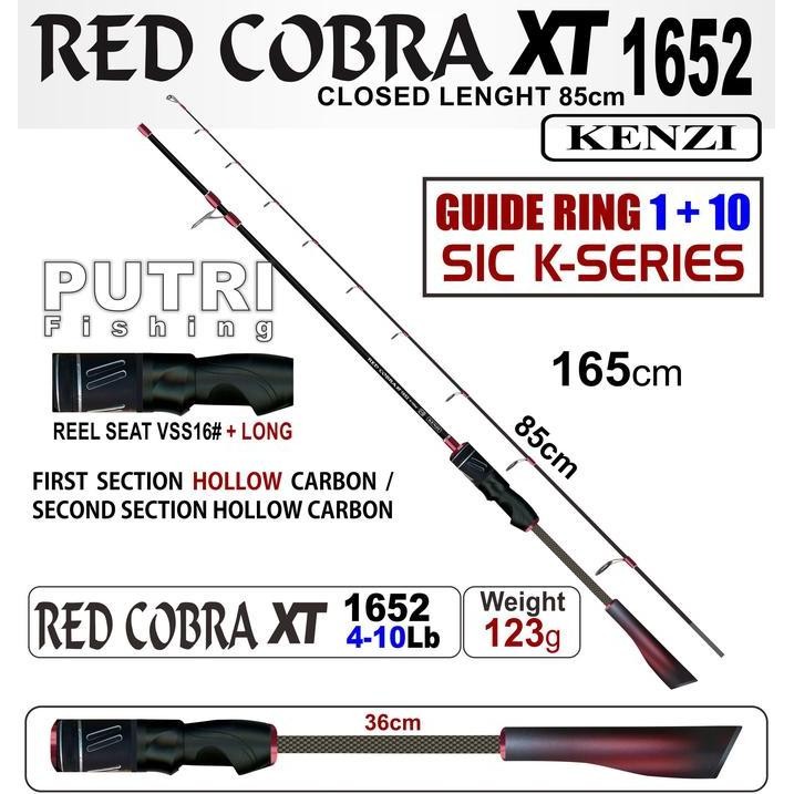 JORAN KENZI RED COBRA XT 1652 SPINNING CASTING 4-10 Lbs 5-12 Lbs