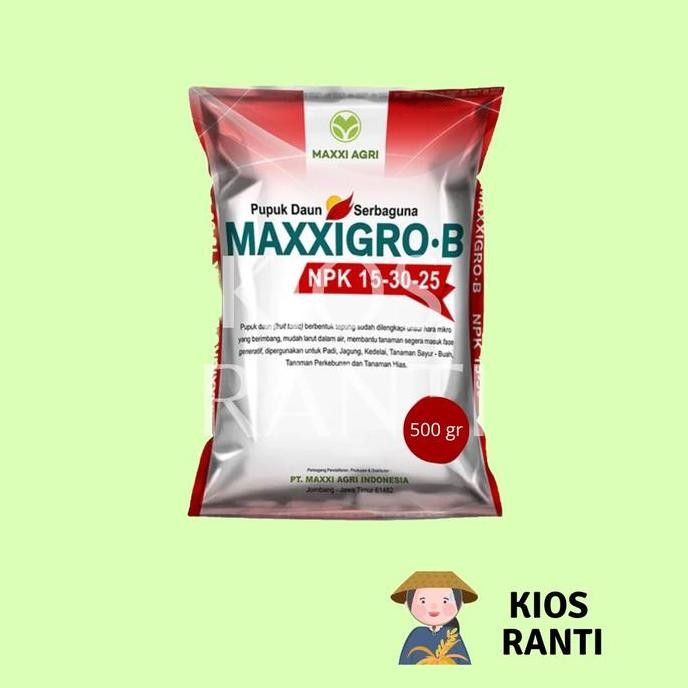 

Terlaris Pupuk Maxxigro-B Npk 15-30-25 500 Gr Pupuk Buah Untuk Perangsang,Pelebat,Pembesar Tanaman Tanah