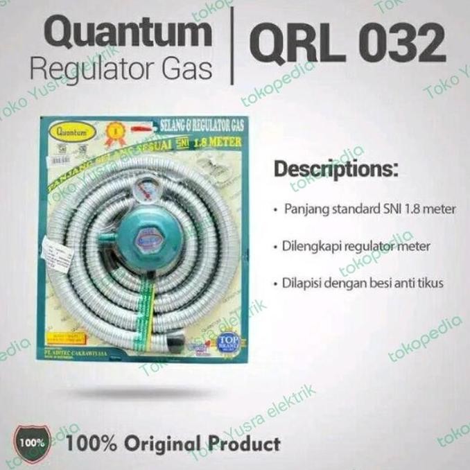 Regulator + Selang Paket Quantum Qrl032 Qrl03 Qrl142 Qrl14 Regulator