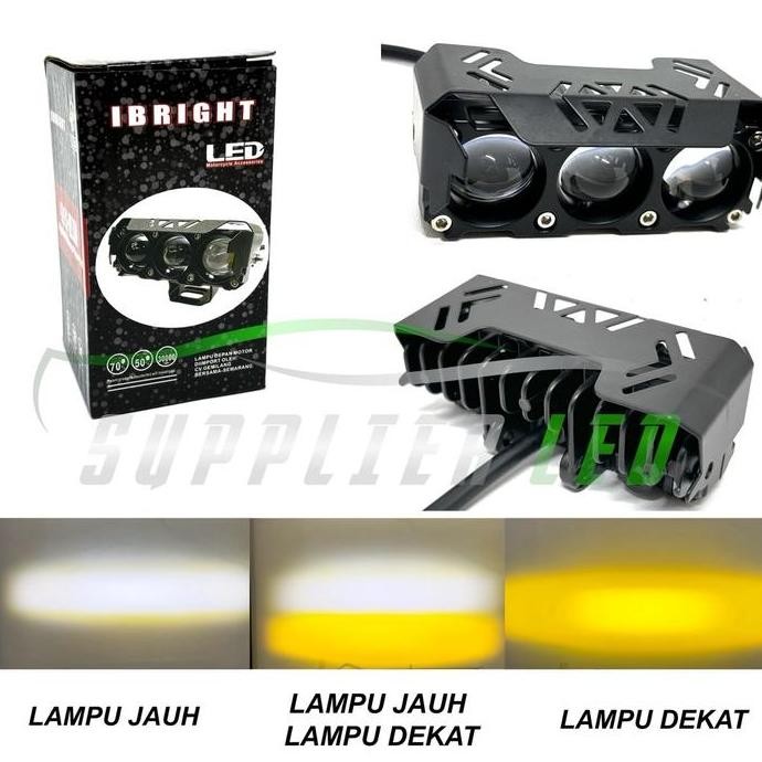 tersedia lampu tembak 3 mata cr7 ibright slim