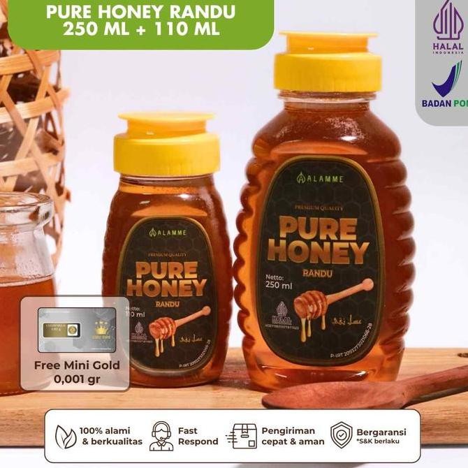 

BARU PURE HONEY MADU RANDU MURNI 100% PREMIUM PAKET 2 PCS 110ML 250ML