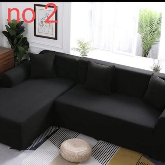 Murah Sarung /Cover Sofa Polos Letter L