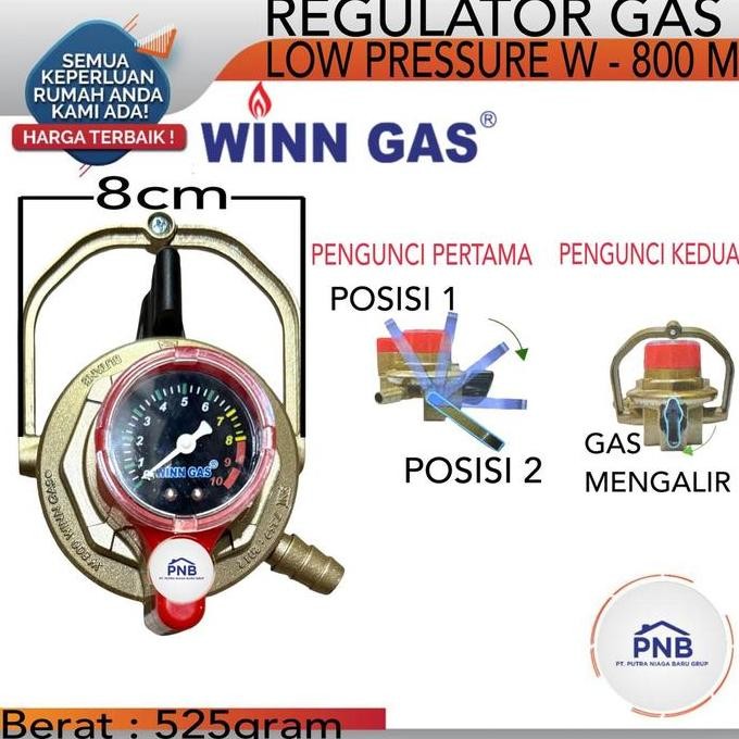Regulator Winngas Nusantara W 800 M - Regulator Winngas Double Lock Winn Gas W800M Nusantara