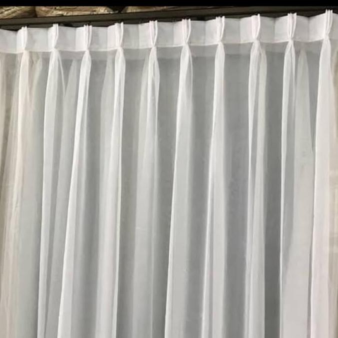 Murah Vitrase Gorden Dalaman Gorden Tipis Putih Import Lebar 2 Meter