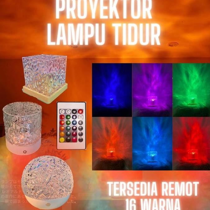 tersedia lampu proyektor aurora / lampu tidur rgb remot / lampu estetik / lampu aestetik. hiasan aes