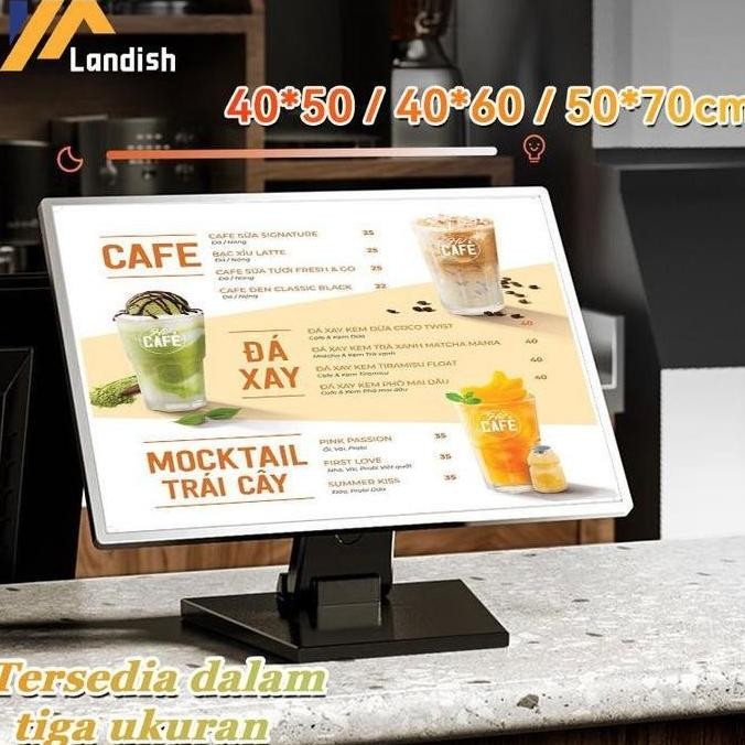 Table Stand Light Box/ Light Box Menu /Daftar Menu/Slim Light Box/ Light Box Table Menu Display