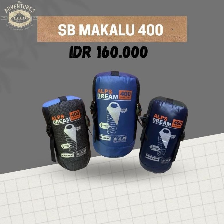 Sleeping Bag Mummy Dacron Ultralight UL Makalu Alpsdream 400 Kantong Tidur SB Ultra Light