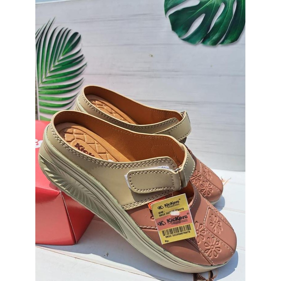 AnugerahTerindah11 - Sepatu Sandal Wedges Wanita Dewasa Model Terbaru 2024 - Sendal Wedge Slop Viral