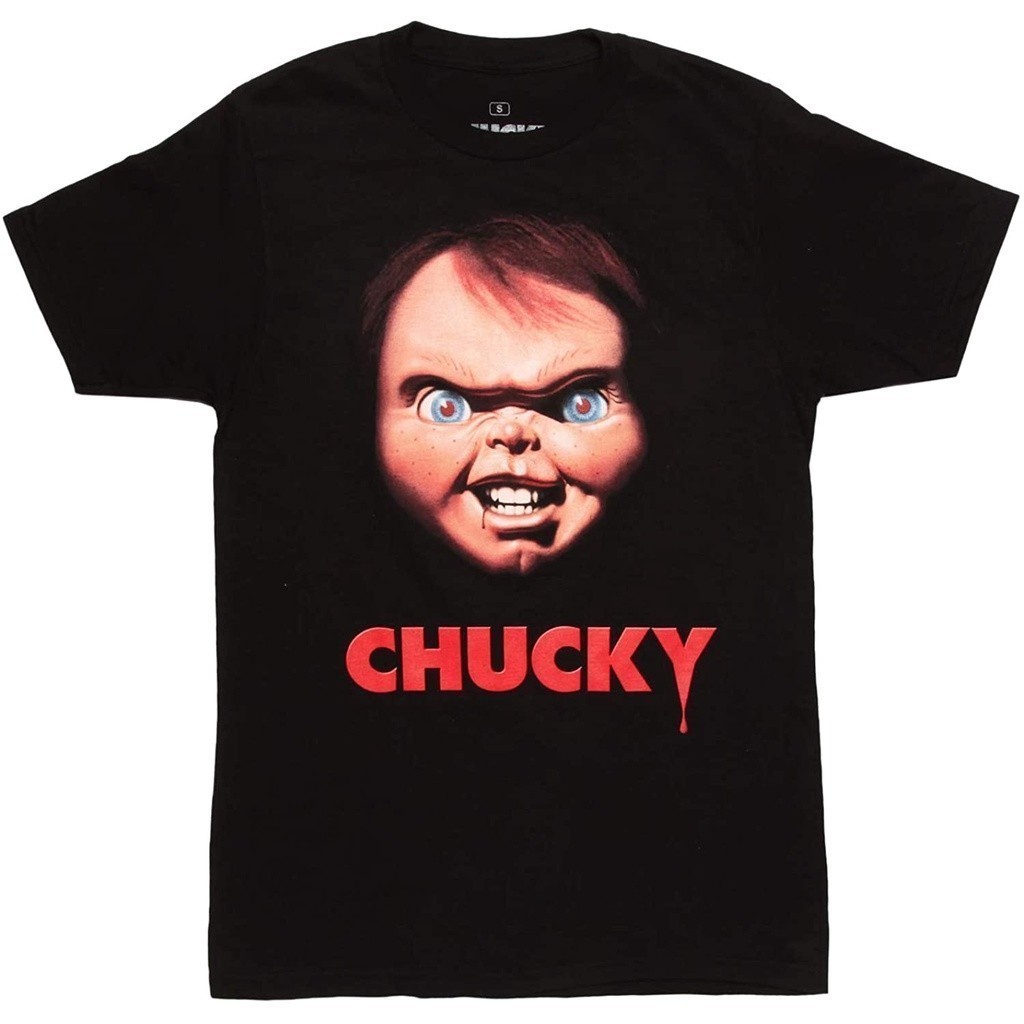 Baju Kaos Ripple Junction Chucky Child's Play Doll Close-Up Adult T-Shirt Premium Cotton Combed 24s 