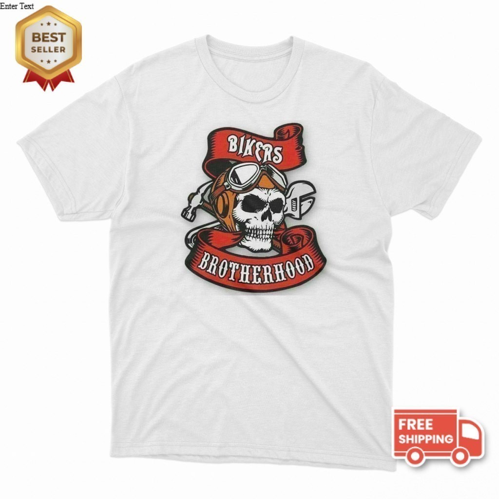 Baju Kaos Bikers-Brotherhood-1%-MC-T-Shirt Premium Cotton Combed 24s Original 100% | Pinky Project