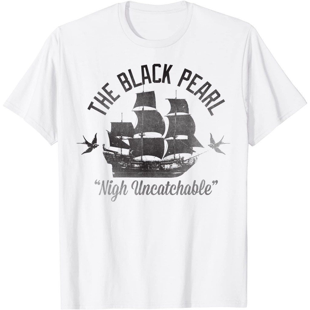 Kaos Disney Pirates of the Caribbean Untouchable Black Pearl T-Shirt Baju Unisex Vintage 100% Cotton