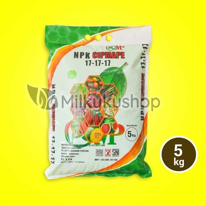 

Terlaris Pupuk Cmp Cipmape Npk 17 17 17 Isi 5 Kg Kemasan Pabrik