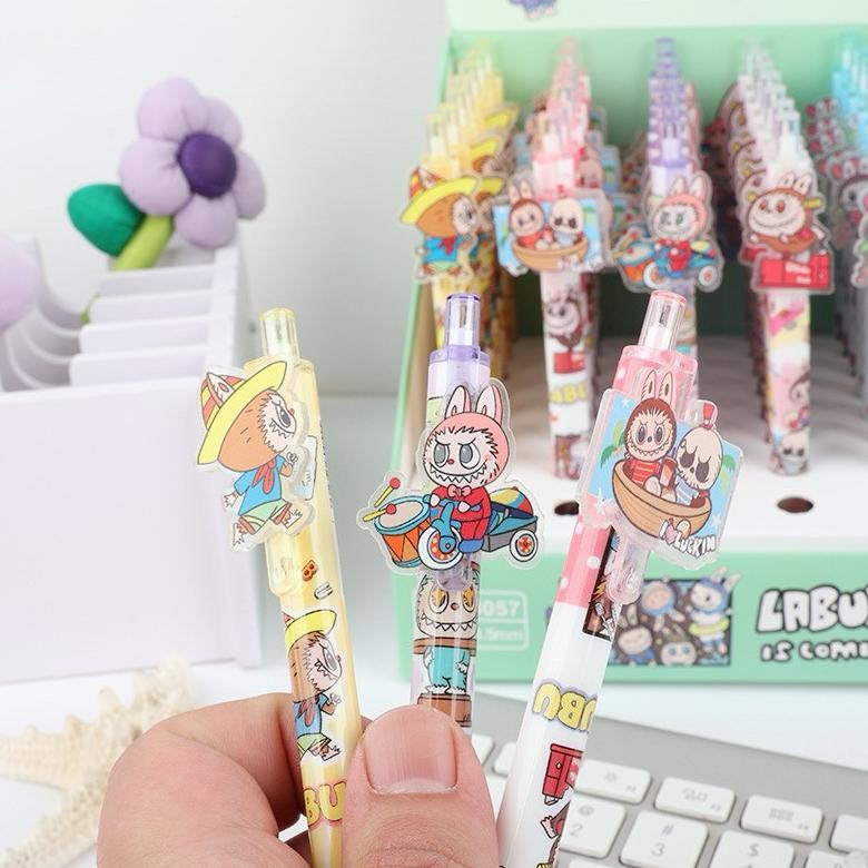

Ready Pulpen Labubu Gel Pens Set Labubu / Pulpen Cetek Labubu / Pen Mekanik Labubu