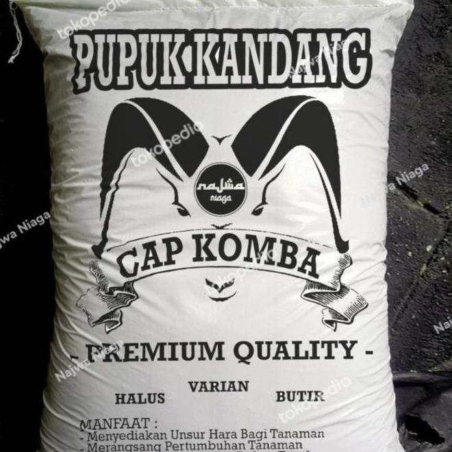 

Terlaris Pupuk Kandang Kohe Kambing Domba Premium Cap Komba Kemasan Karung 12Kg