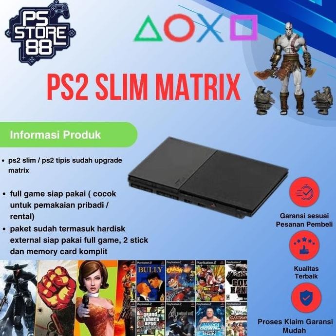 TERMURAH - PS2 SLIM HARDDISC | PAKET KOMPLIT SIAP PAKAI | FULL GAME