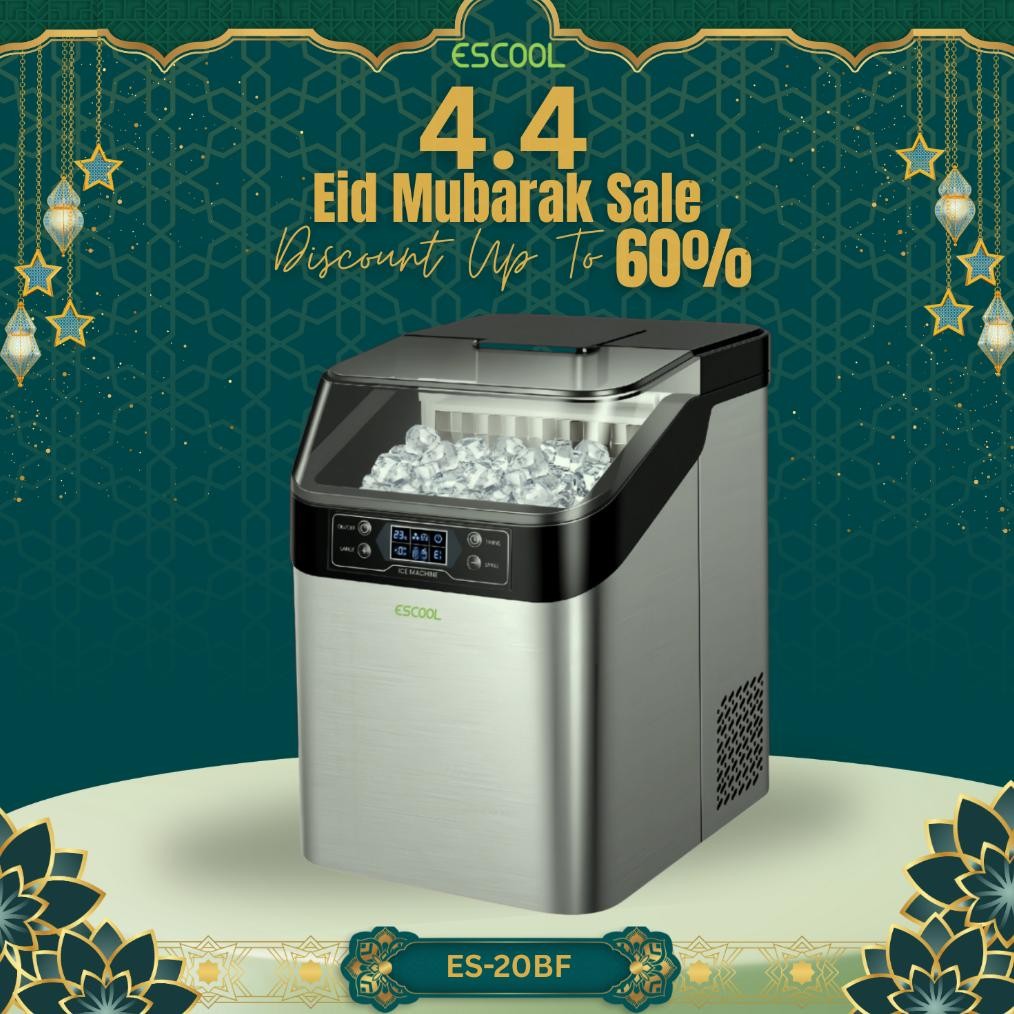 Terlaris Escool Mesin Es  Batu Ice Cubes Maker 24Kg per 24 Jam, ES-20F