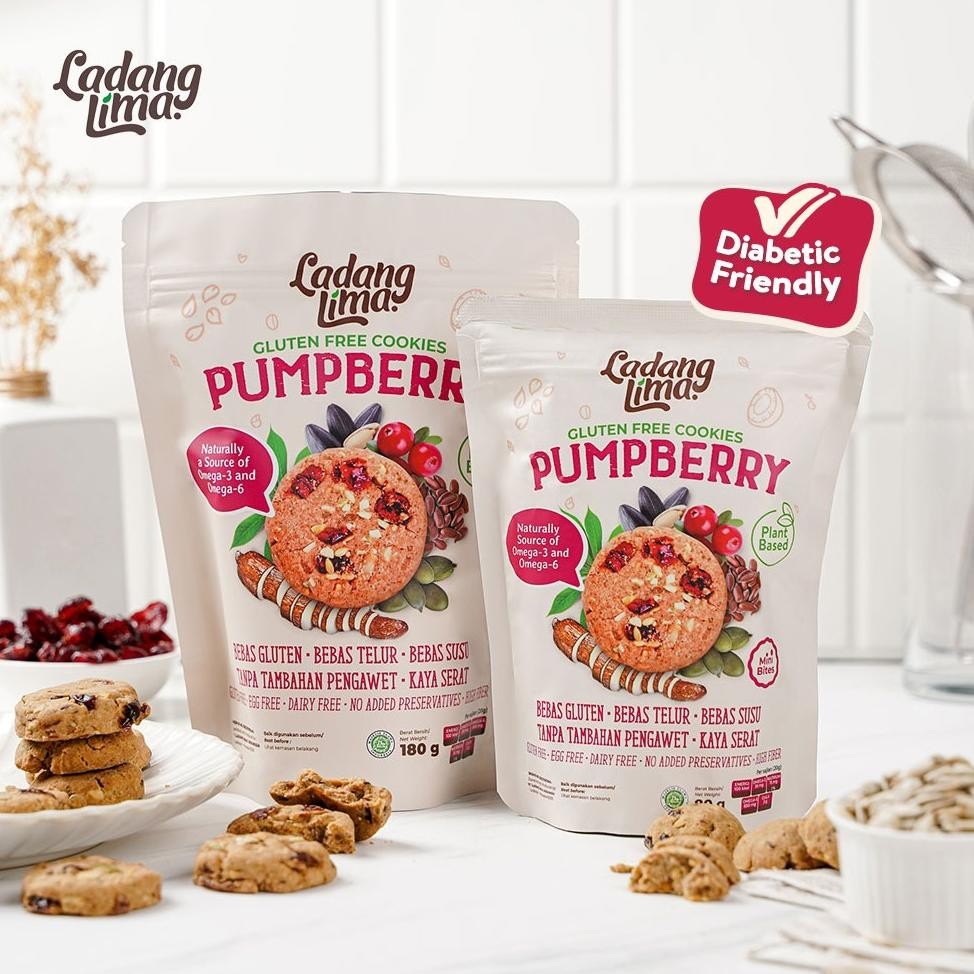

Ready stok Terlaris Pumpberry Cookies Gluten Free Ladang Lima | Healthy Cookies With Protein Termurah