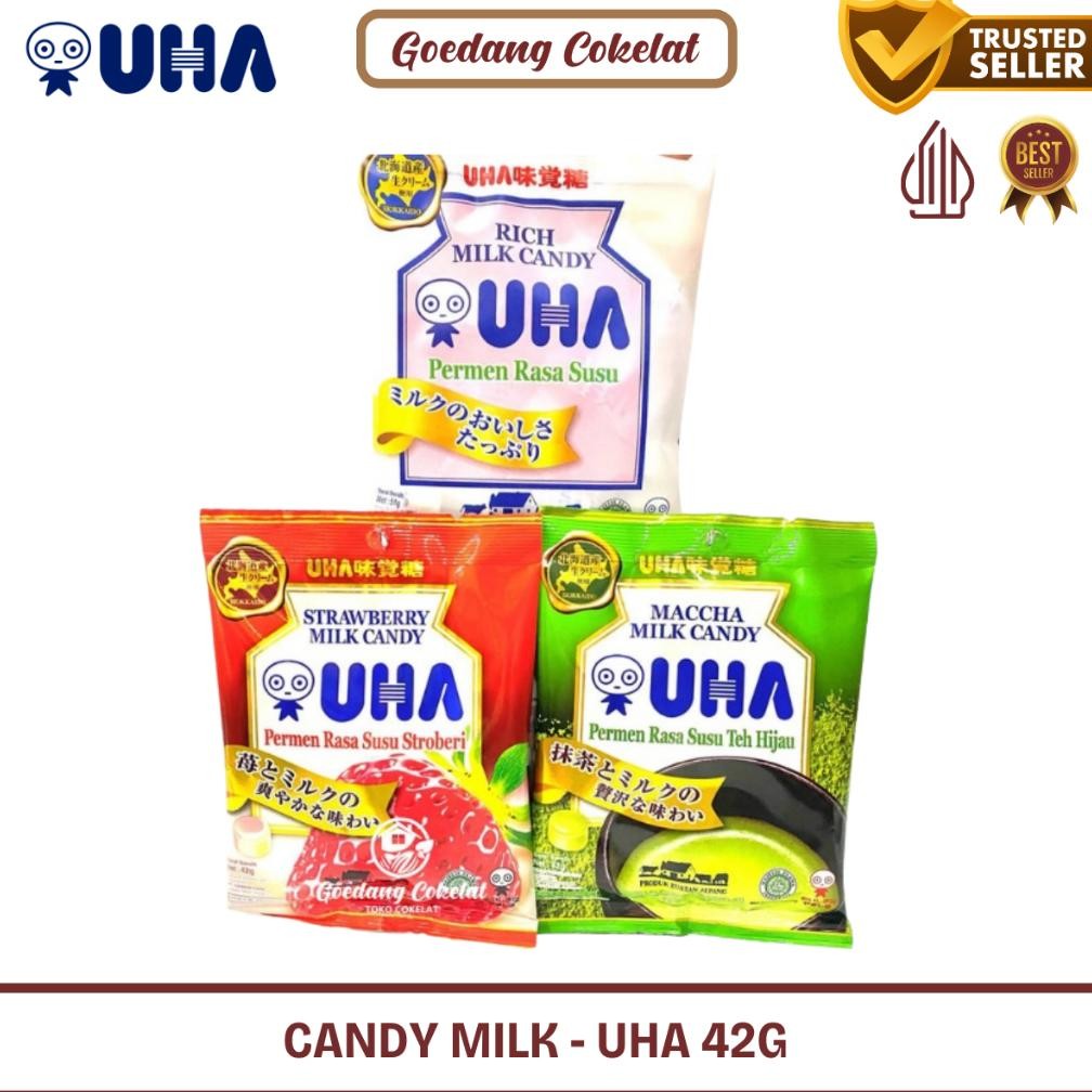 

Ready stok Terlaris Permen UHA Rich Strawberry Maccha Milk Candy Rasa Susu Strawberry Matcha Original 42gr 51gr Jepang Termurah