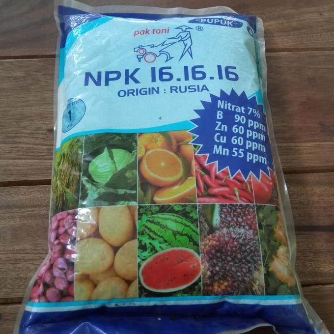 

Terlaris Pupuk Npk 16 16 16 Pak Tani Kemasan Pabrik 1 Kg