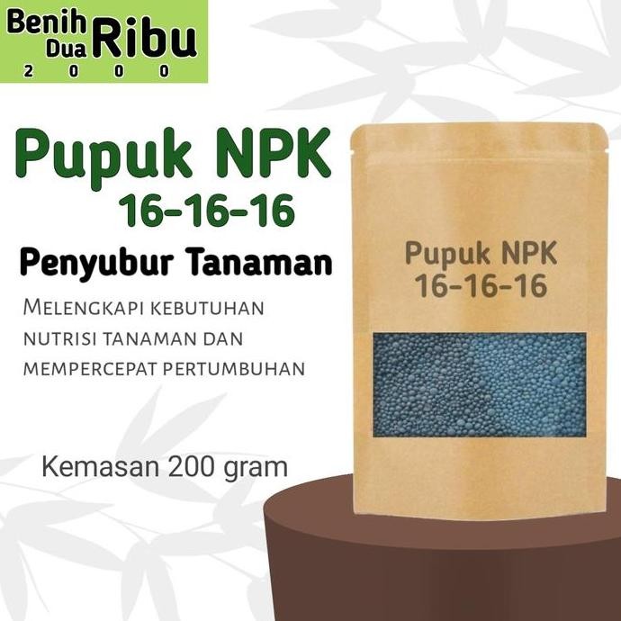 

Terlaris Pupuk Npk 16 16 16 Penyubur Tanaman Repack 200 Gram Benih Dua Ribu