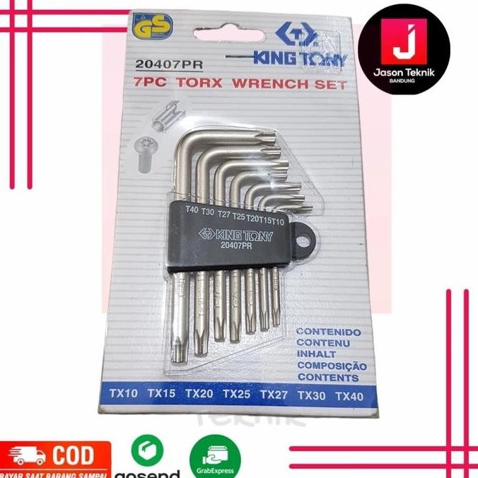 Diskon King Tony Kunci L Set Bintang 7 Pcs (Lubang) Ori King Tony