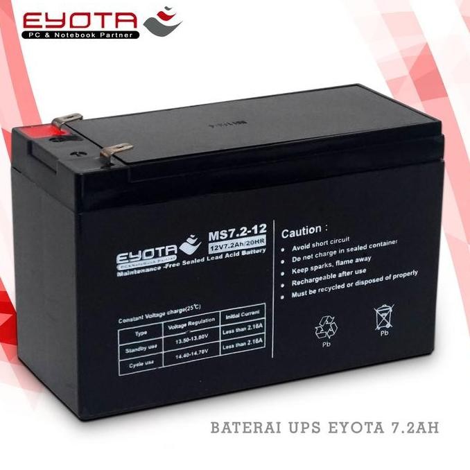 TERLARIS - Baterai UPS EYOTA 12v 7.2ah - Baterai UPS 12v 7,2ah EYOTA