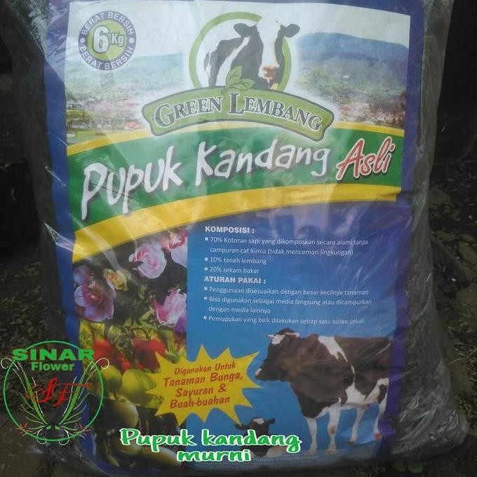 

Terlaris Pupuk Kandang Murni 6Kg/Pupuk Kandang Sapi, Pupuk Super