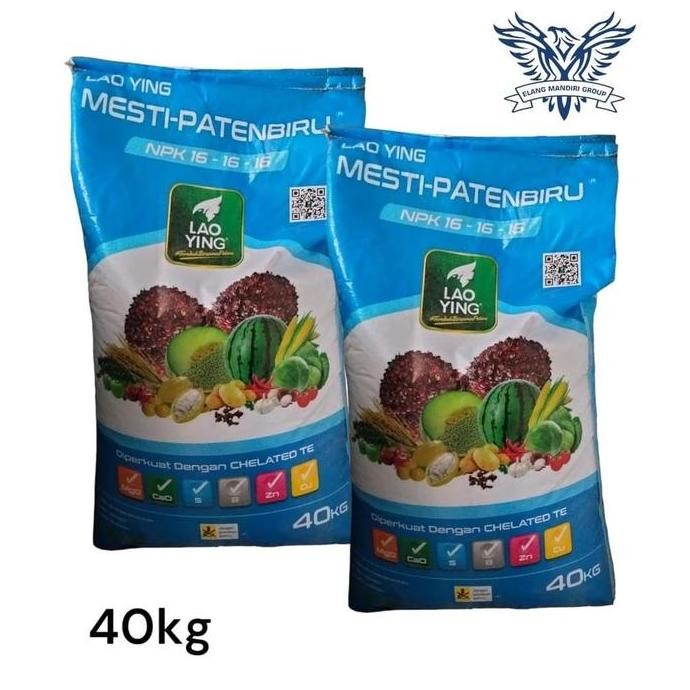 

Terlaris Mesti Paten Biru Laoying 40Kg Pupuk Npk 16 Nitrogen (9% Amonium, 7% Nitrat) 16% Fosfat Mono Amonium Fosfat / Map)