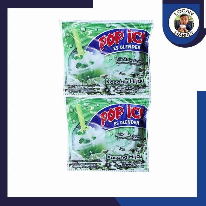 

Terlaris Pop Ice Es Blender Kacang Hijau Renceng 10 Pcs Sachet 25Gram 25 Gram