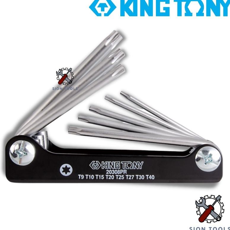 Terlaris KING TONY KUNCI L BINTANG SET (KNIFE TYPE) 8 PCS / STAR L WRENCH SET