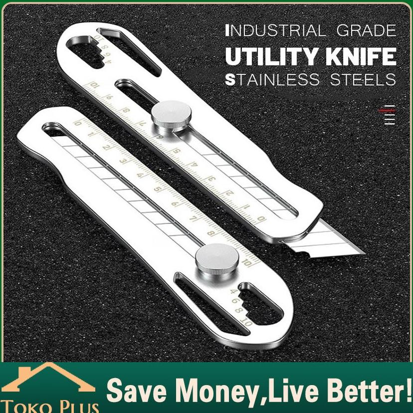 

NEW!!! NEW!!! 3in1 Pisau Cutter Stainless Multifungsi Cutter Pisau 18mm Cutter Besi Stainless Besar Pisau Cutter Pisau Pemotong Kertas