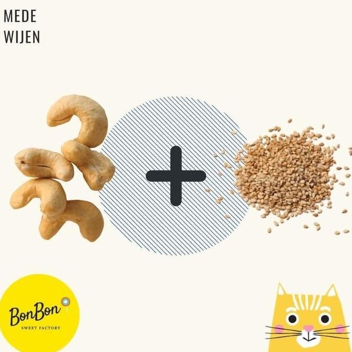 

Terlaris Kacang Mede Wijen 500 Gr / Kacang Mete Wijen / Mede Manis / Sesame Cashews