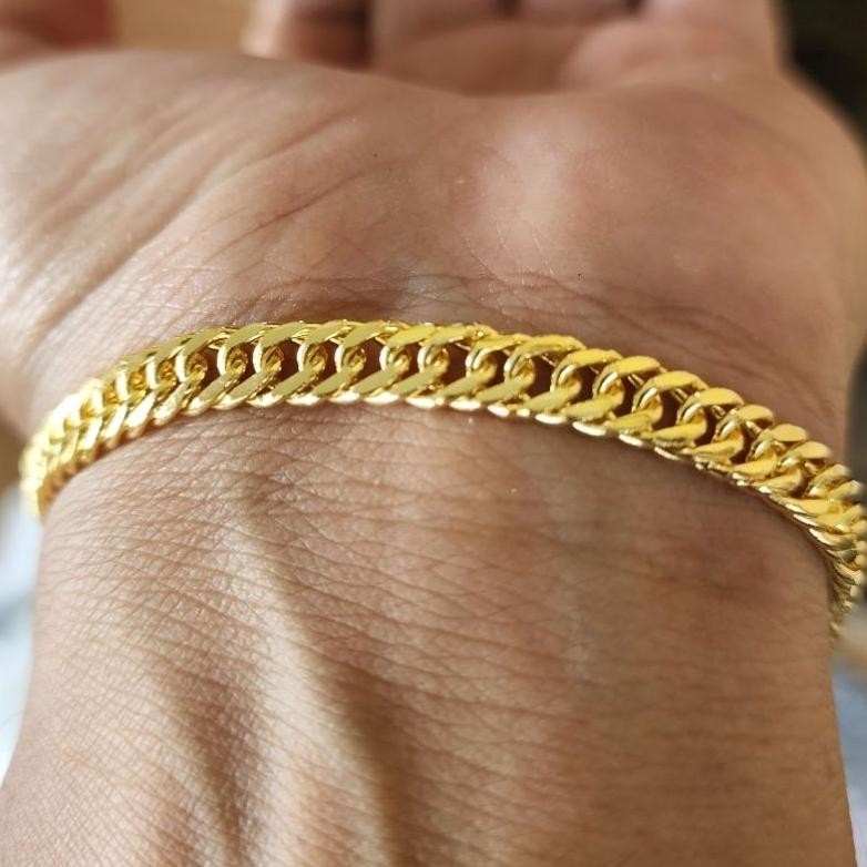 HJK Gelang Lipan Mini Berlapis Emas 24k