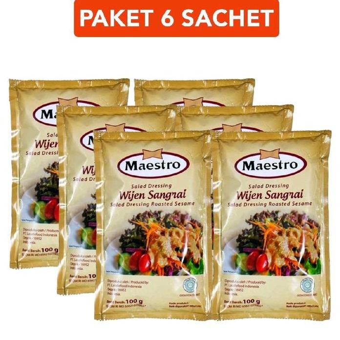 

Terlaris Maestro Salad Dressing Wijen Sangrai 100 G X 6 Sachet Selai Bahan Salad Maestro Bumbu Salad Sayur