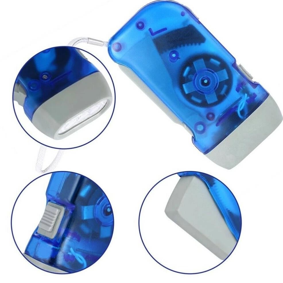 Ready Senter Pompa Tangan Tanpa Baterai / Lampu Penerangan Darurat Led Untuk Camping Hiking Memancin