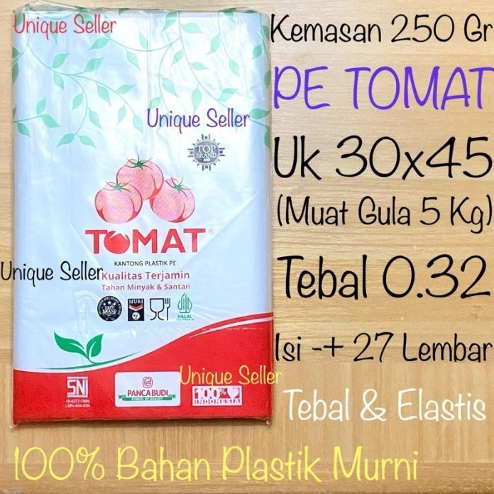 

Terlaris Kantong Plastik Pe Tomat Uk 30X45 (5 Kg) / Plastik Pe Tomat 5 Kg 5Kg 5000Gram 5000 Gram Gr 5000 Gr / Kantong Plastik Gula Beras Santan Palawija Bubuk Kopi Kacang Keripik Minyak Garam Biji Wijen Cabe Pasir Bumbu
