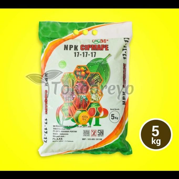 

Terlaris Pupuk Cmp Cipmape Npk 17 17 17 Isi 5 Kg Kemasan Pabrik