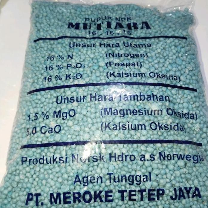 

Terlaris Pupuk Npk Mutiara 16-16-16 Satu Kg
