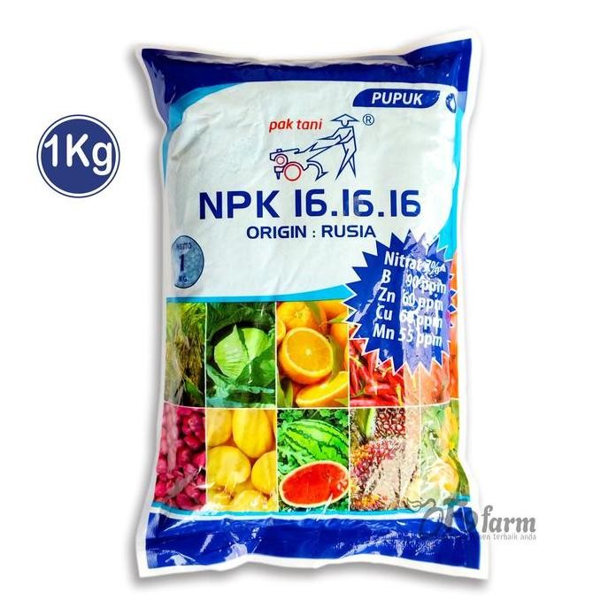 

Terlaris Pupuk Npk 16-16-16 Biru Pak Tani 1 Kg - Nutrisi Lengkap Tanaman