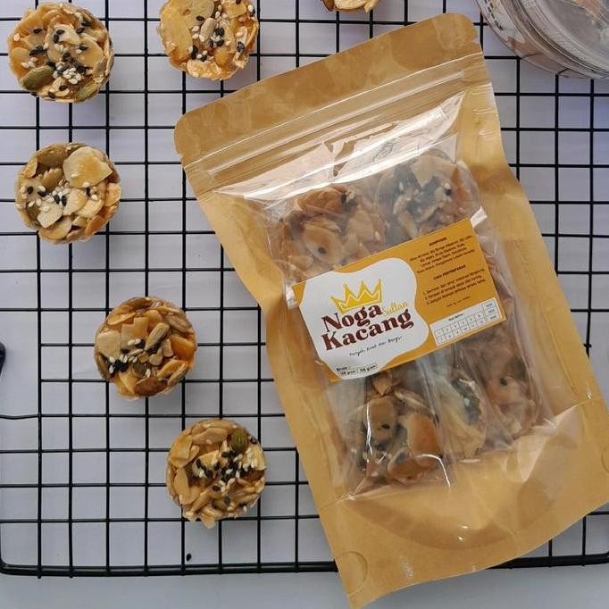 

Terlaris [Pouch]Kue Kacang Sultan/Noga Kacang/Almond Caramel/Almond Crispy/Ting Ting Kacang/ Cemilan Sehat/Florentine Cookies/Wijen/Biji Labu/Kuaci/