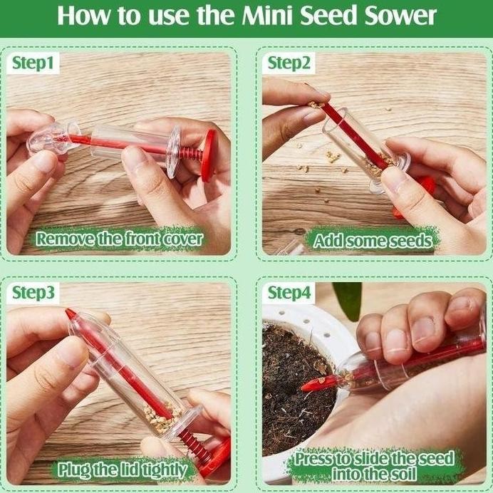 

Terlaris Seed Planter Mini Lat Semai Cabe Plastik Alat Tanam Biji Alat Semai Benih Kecil Alat Tanam Penabur Manual Utk Cabai/Gandum