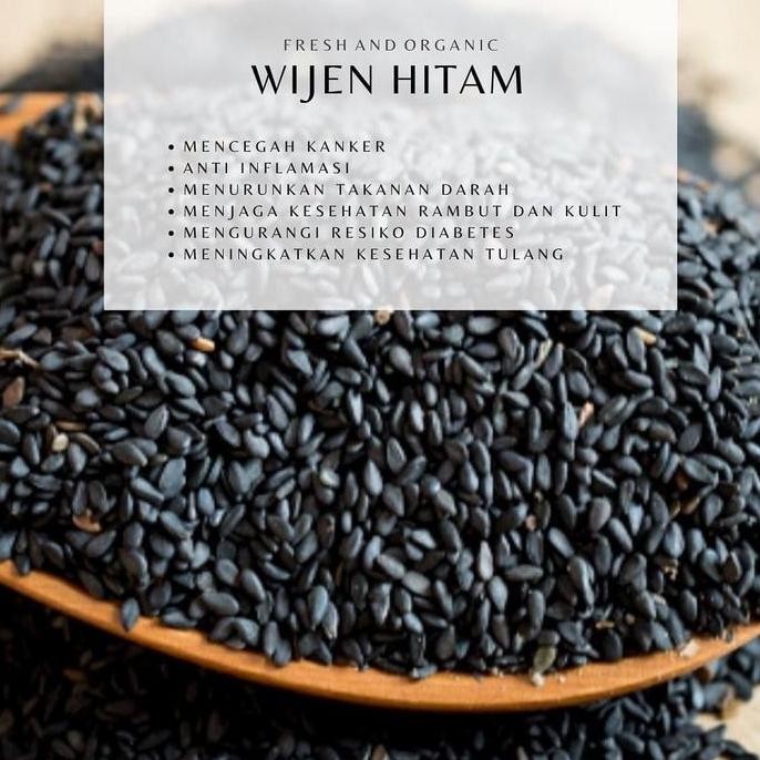 

Terlaris Wijen Hitam Panggang 500Gr / Black Sesame Seeds