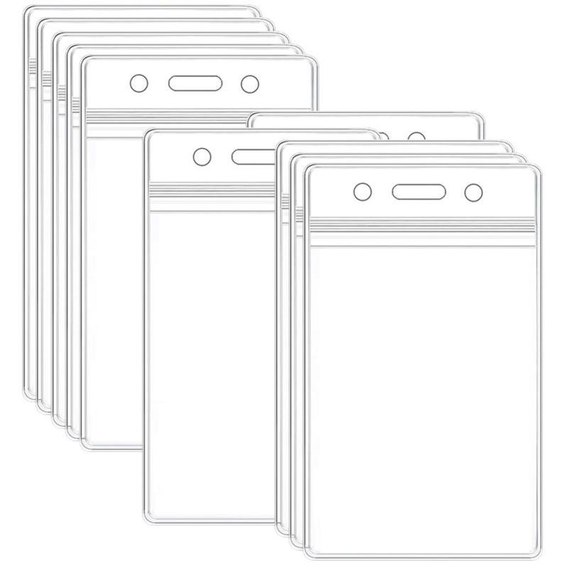 

Premium 50pcs Id Card Holder Waterproof Tempat Bening Name Tag Id Transparant High Quality