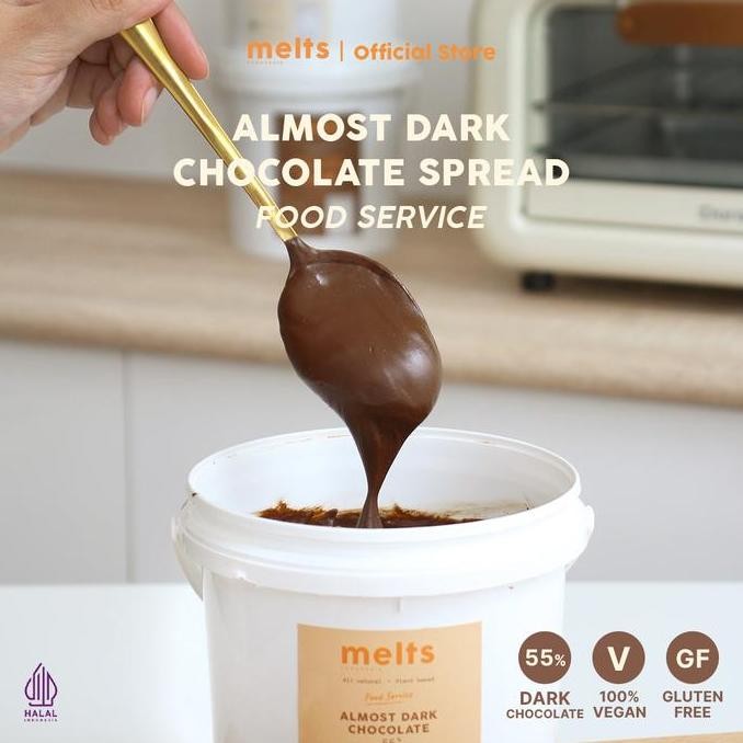

Produk Baru!! Melts FOOD SERVICE Dark chocolate spread selai coklat asli Kiloan 1 kg