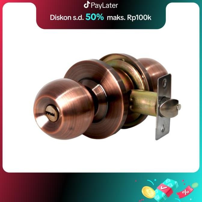 NOBLEZA Kunci Bulat Handle Gagang Pintu Kamar Mandi Stainless NKB-587 AC