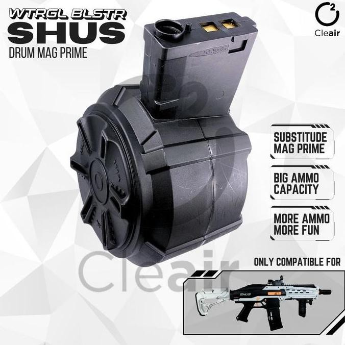 aksesoris wgb shus lkshark drum mag prime battery charger magazine slr ori -