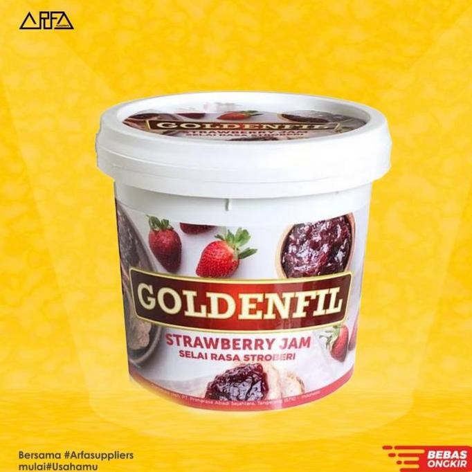 

Produk Baru!! goldenfil strawberry jam selai 1kg