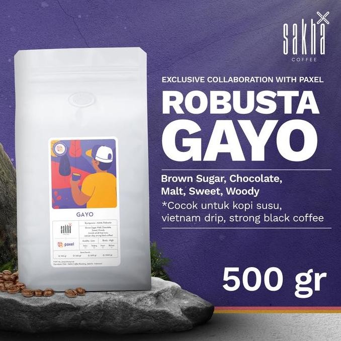 

BIJI KOPI BUBUK FINE ROBUSTA GAYO ACEH COFFEE EXCLUSIVE PAXEL 500GRAM TERMURAH